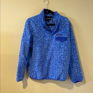 Patagonia Synchilla Fleece blue snowflake pattern